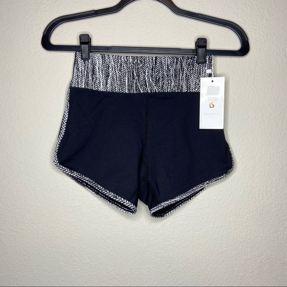 NWT BUFFBUNNY Black Athletic Shorts Small